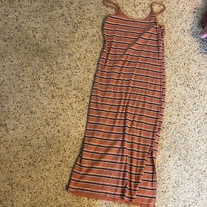 Midi bodycon stripe dress